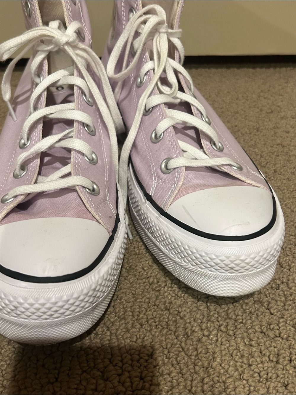 Converse Platform High-Top Sneakers in Lavender - Picture 9 of 13